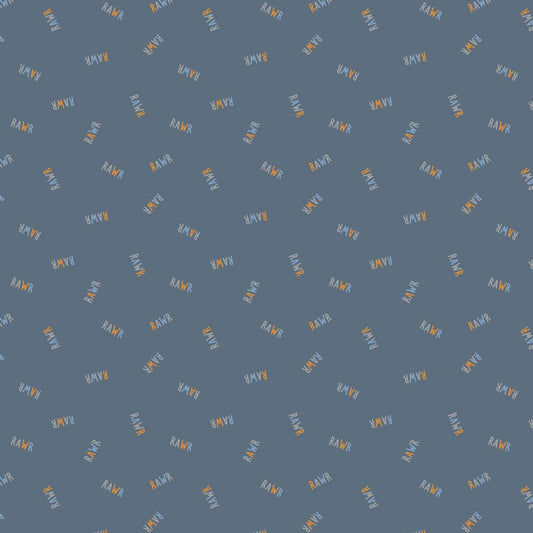 Fossil Folks Rawr Navy ½ yd-Fabric-Spool of Thread