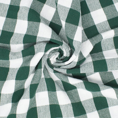 Franklin Organic Cotton Check Evergreen ½ yd-Fabric-Spool of Thread