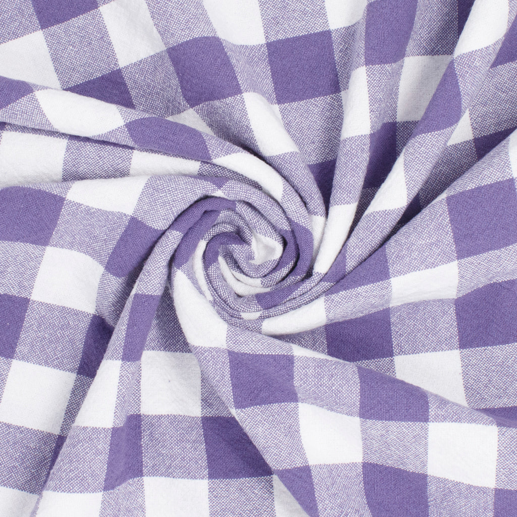 Franklin Organic Cotton Check Grape ½ yd-Fabric-Spool of Thread