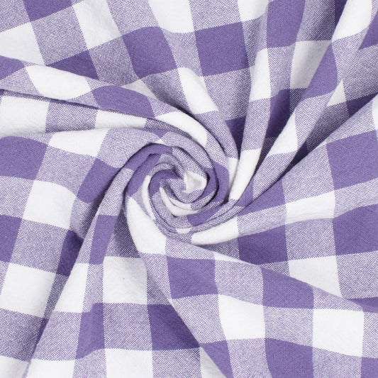 Franklin Organic Cotton Check Grape ½ yd-Fabric-Spool of Thread