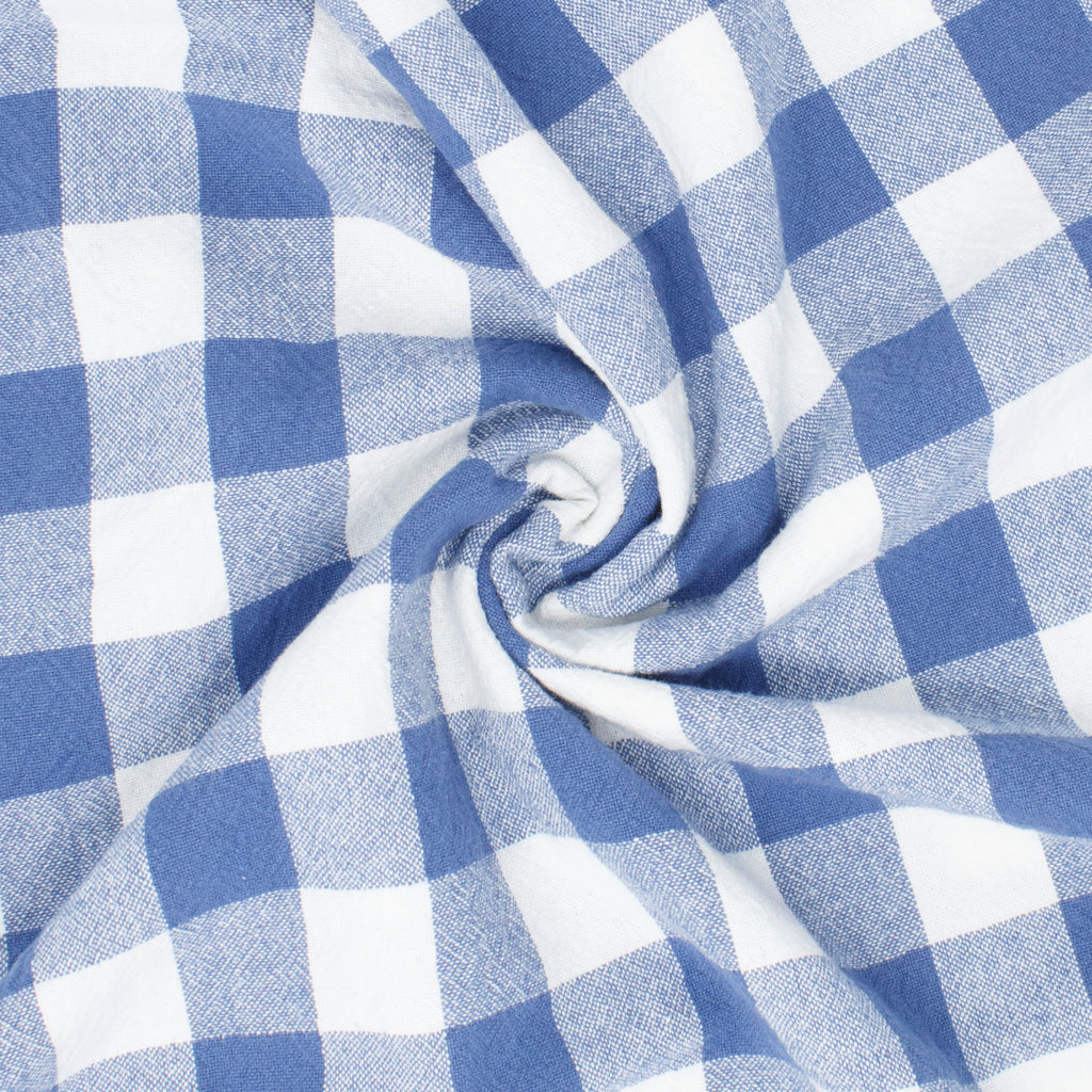 Franklin Organic Cotton Check Marine ½ yd-Fabric-Spool of Thread