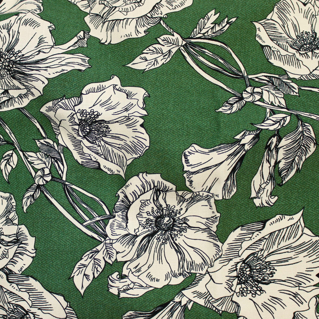 Fraser Rayon Pressed Flowers Grass ½ yd-Fabric-Spool of Thread