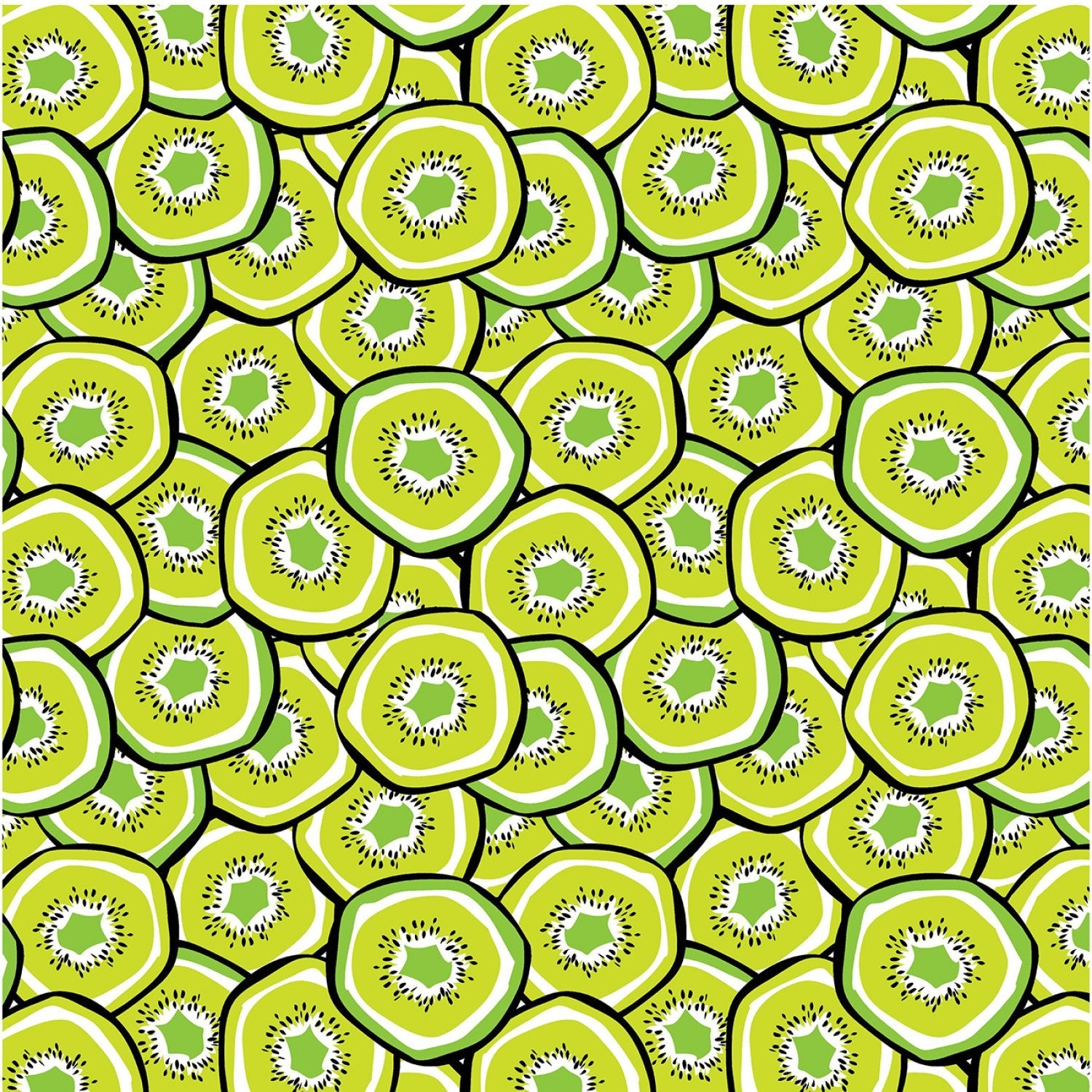 Fresh Fruit Kiwis Green ½ yd-Fabric-Spool of Thread