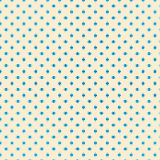 Full Bloom Dot Blue ½ yd-Fabric-Spool of Thread