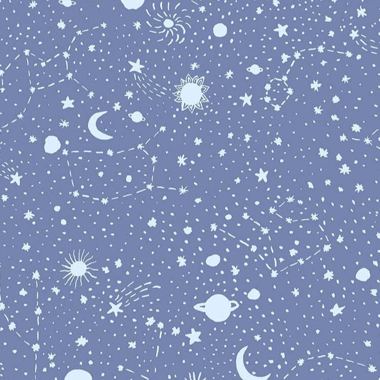 Galaxies Blue ½ yd-Fabric-Spool of Thread