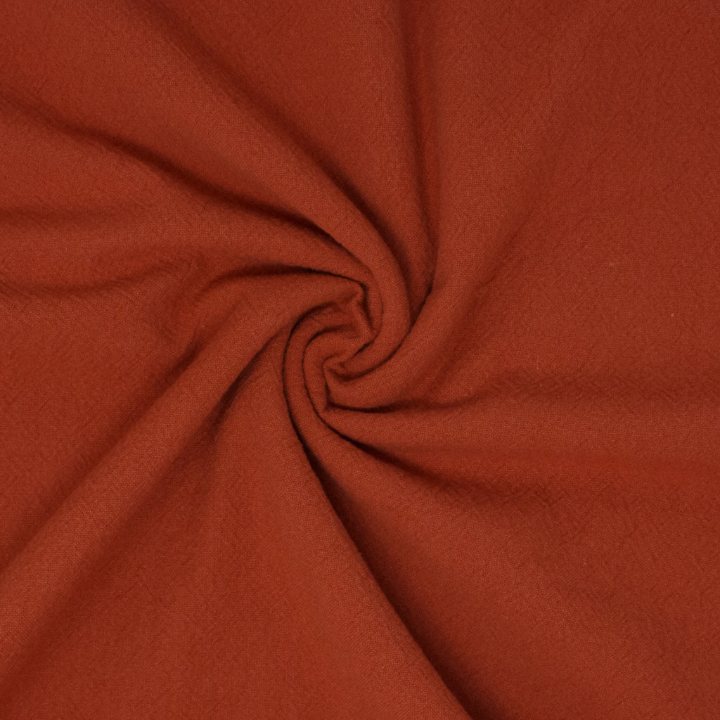 Galiano Textured Organic Washed Cotton Flame ½ yd-Fabric-Spool of Thread
