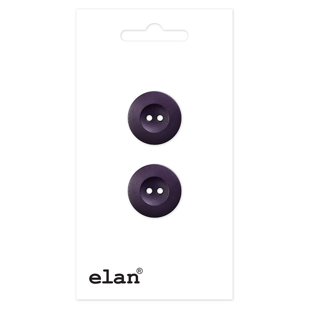 Gallant Button - 20mm (¾″), 2 Hole, Purple - 2 count-Notion-Spool of Thread