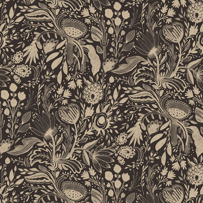 Gentle Warriors Mocha ½ yd-Fabric-Spool of Thread
