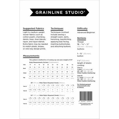 Grainline Austin Dress Sizes 14-32 Paper Pattern
