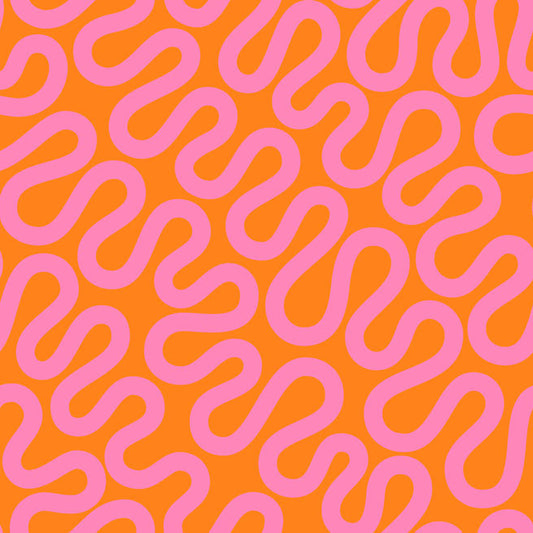 Groove Orange Zest ½ yd-Fabric-Spool of Thread