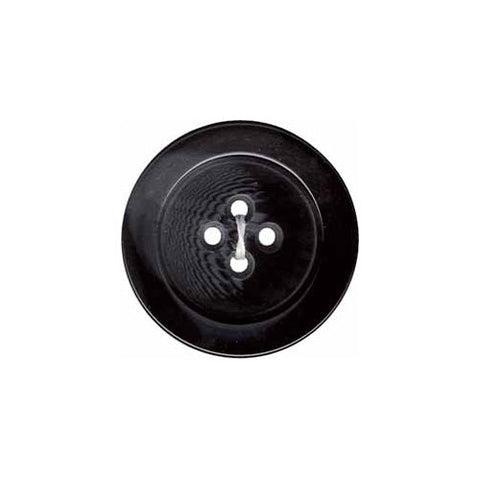 Groovy Button - 38mm (1½"), 4 Hole, Black - 1 count-Notion-Spool of Thread