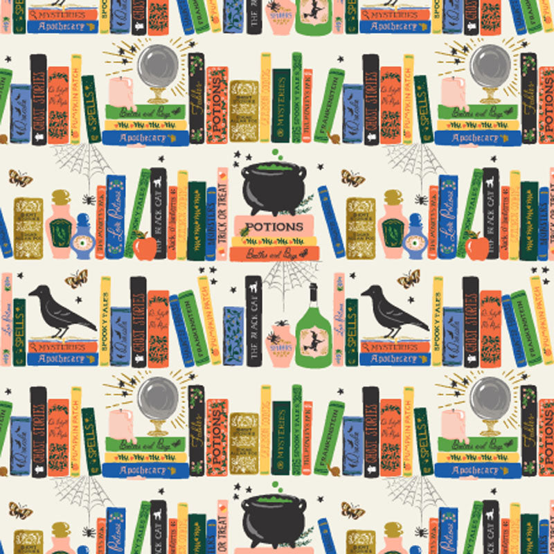 Halloween II Cream Metallic ½ yd-Fabric-Spool of Thread