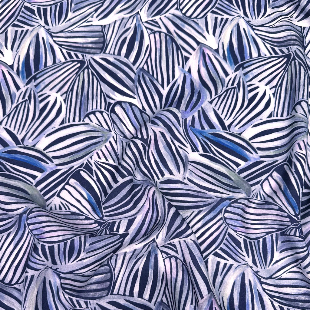 Haro Viscose Zebra Leaf Amethyst ½ yd