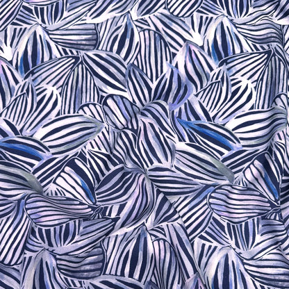 Haro Viscose Zebra Leaf Amethyst ½ yd