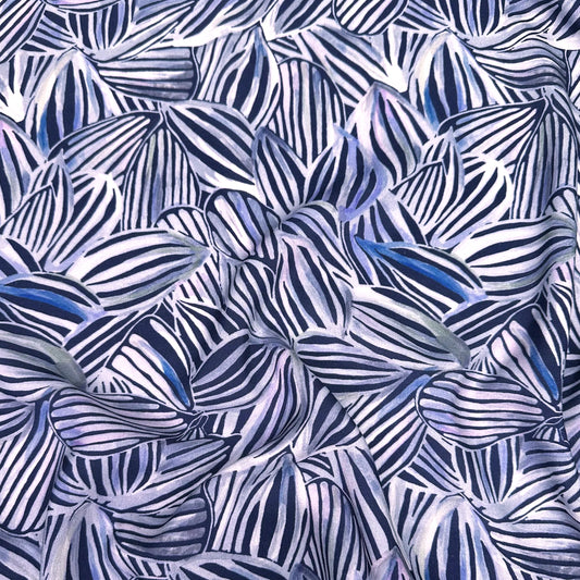 Haro Viscose Zebra Leaf Amethyst ½ yd