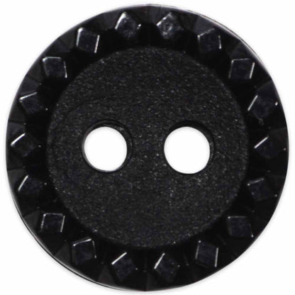 Helpful Button - 10mm (⅜″), 2 Hole, Black - 3 count-Notion-Spool of Thread