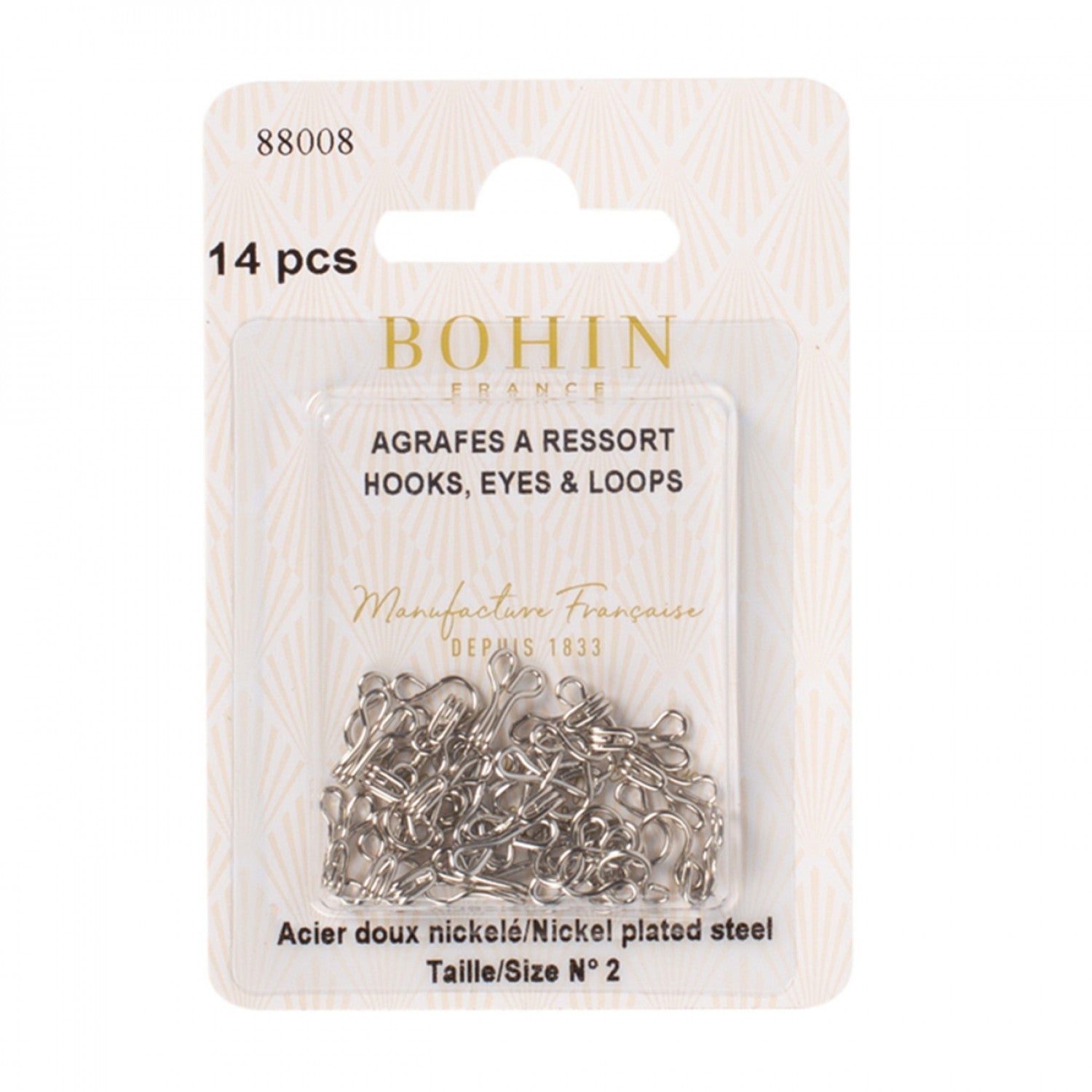 Hook and Eye Closures - No. 2, Silver – Spool of Thread