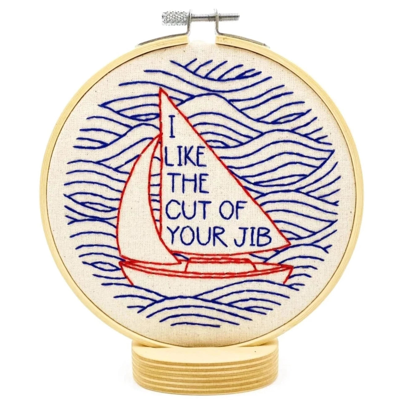 I Like The Cut of Your Jib Complete Embroidery Kit-Notion-Spool of Thread