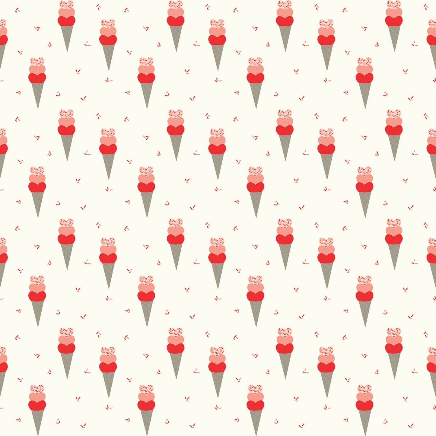 I Love Us Cones Cream ½ yd-Fabric-Spool of Thread