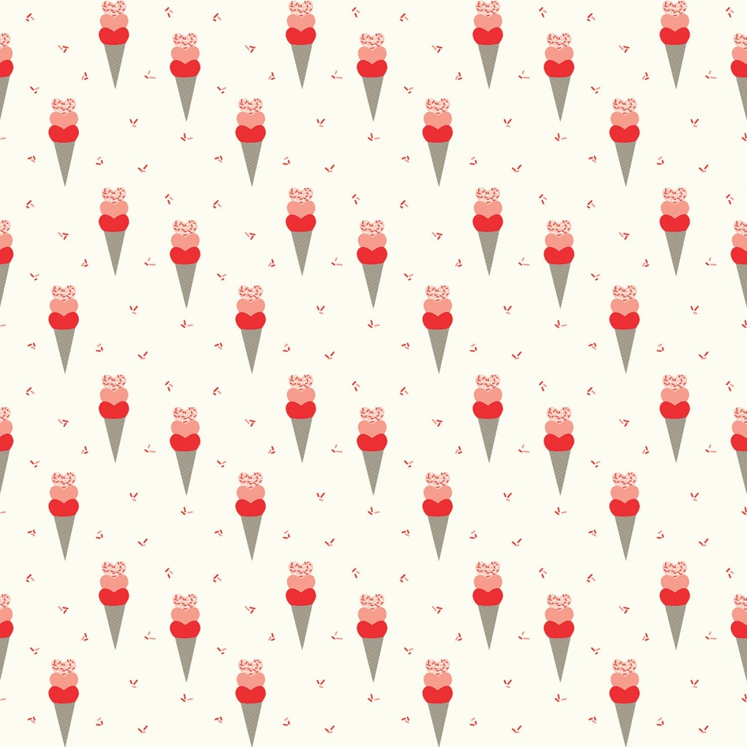 I Love Us Cones Cream ½ yd-Fabric-Spool of Thread