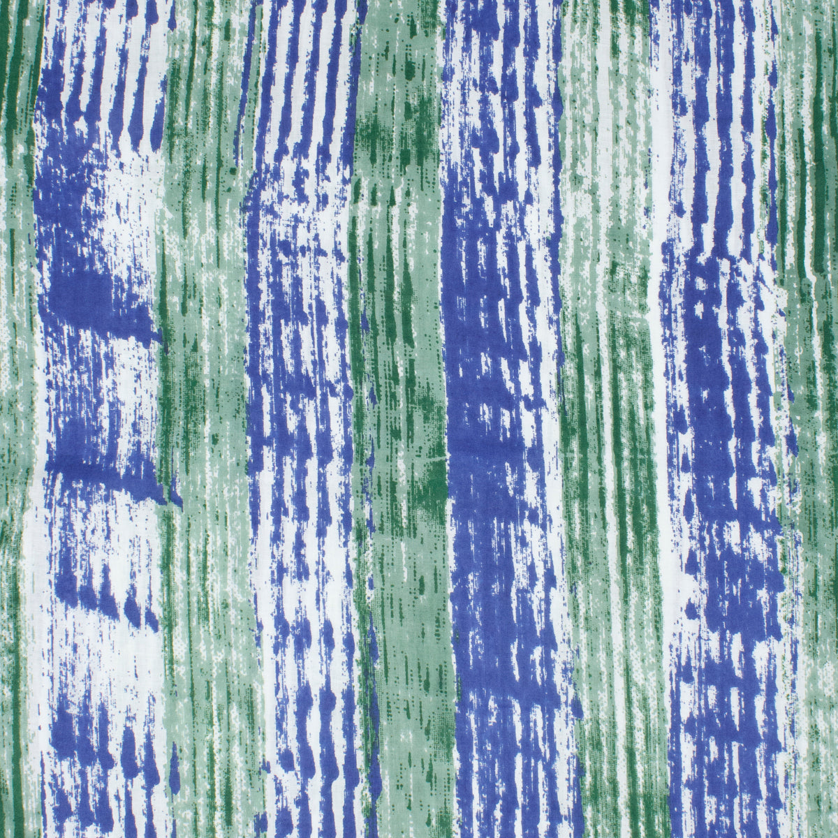 Cotton Block Print Lawn Stripe Ocean Waves ½ yd