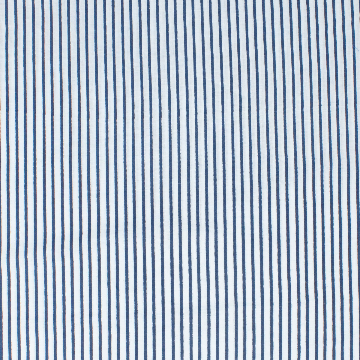 Cotton Block Print Lawn Mini Stripe Marine ½ yd