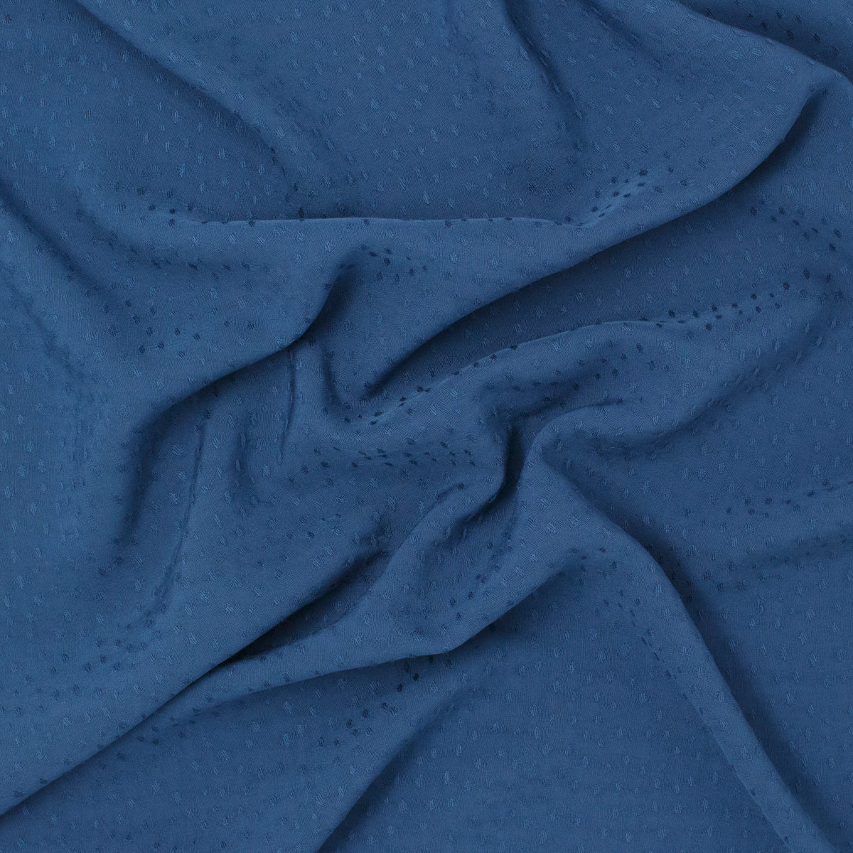 Ladysmith Dobby Dot Rayon Deep Water ½ yd