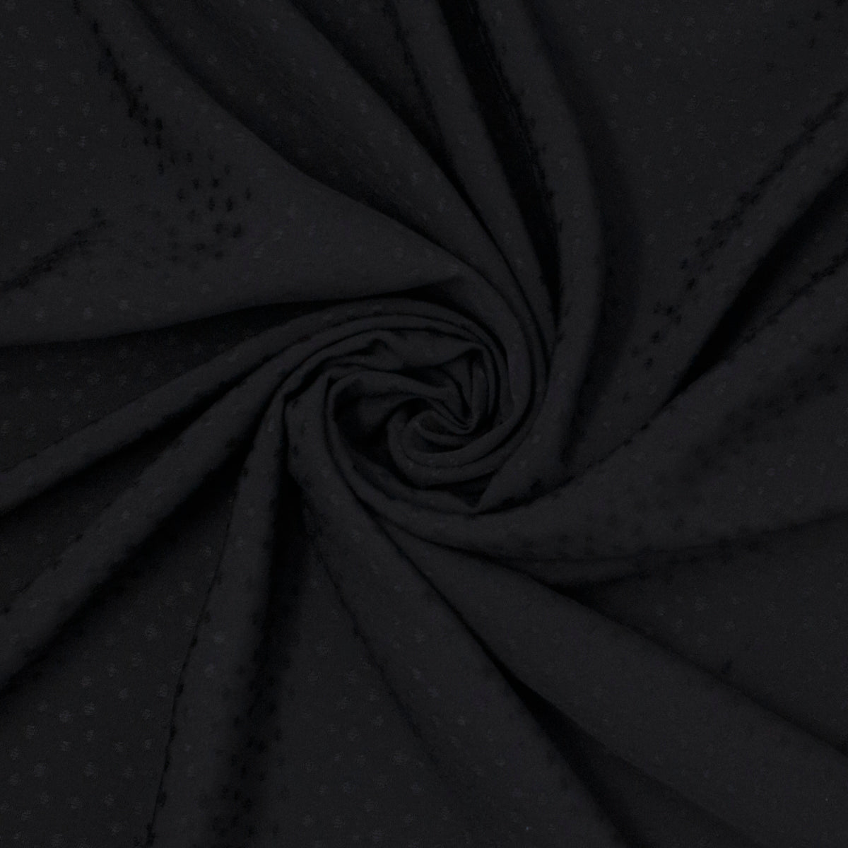 Ladysmith Dobby Dot Rayon Ink Black ½ yd