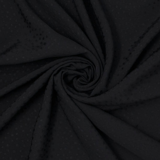Ladysmith Dobby Dot Rayon Ink Black ½ yd