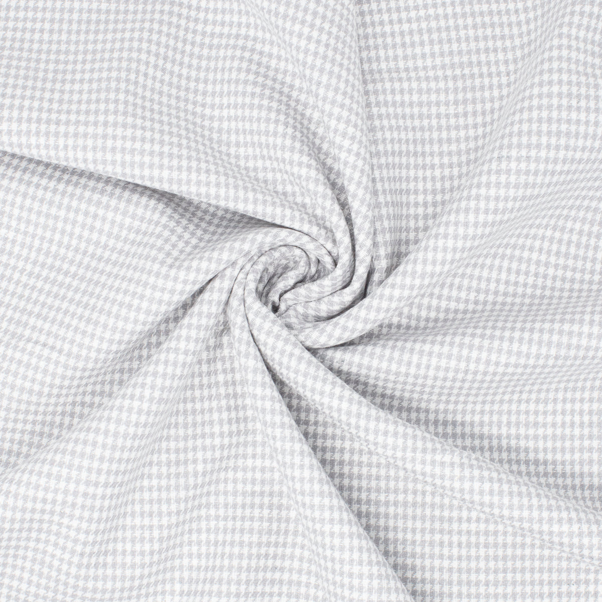 Alder Linen Cotton Houndstooth Sterling Grey ½ yd