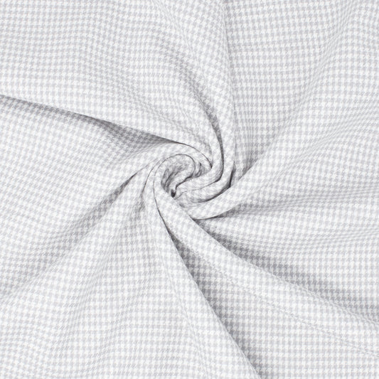 Alder Linen Cotton Houndstooth Sterling Grey ½ yd