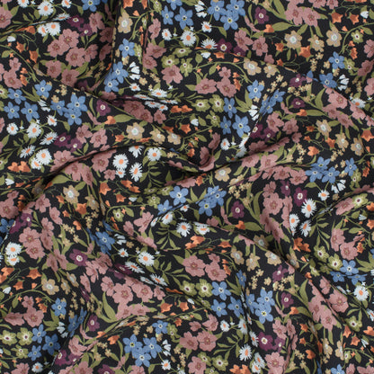 Louise Rayon Meadow Black ½ yd