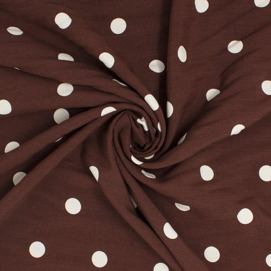 Kimberley Rayon Polka Dot Burnt Rose ½ yd