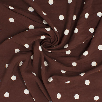 Kimberley Rayon Polka Dot Burnt Rose ½ yd