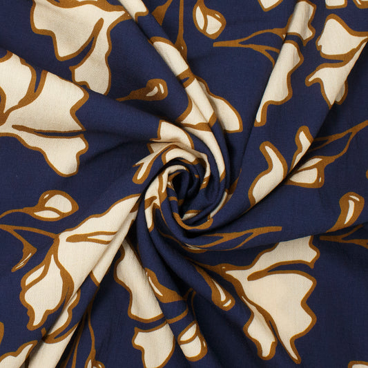 Lynn Rayon Slub Crepe Stem Cream ½ yd