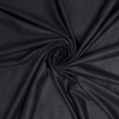 Barclay Polyester Imitation Stretch Leather Raven ½ yd