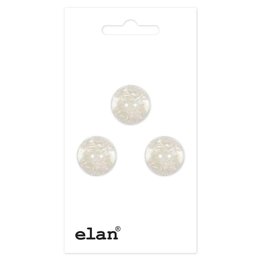 Intelligent Button - 15mm (⅝″), 2 Hole, Pearl - 3 count-Notion-Spool of Thread