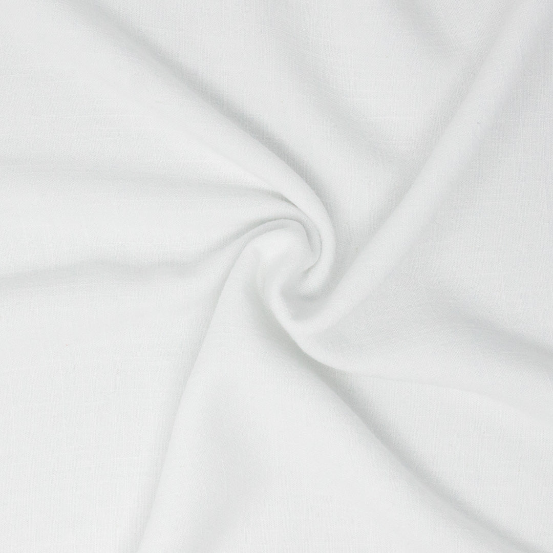 Joni Rayon Linen Noil White Daisy ½ yd-Fabric-Spool of Thread