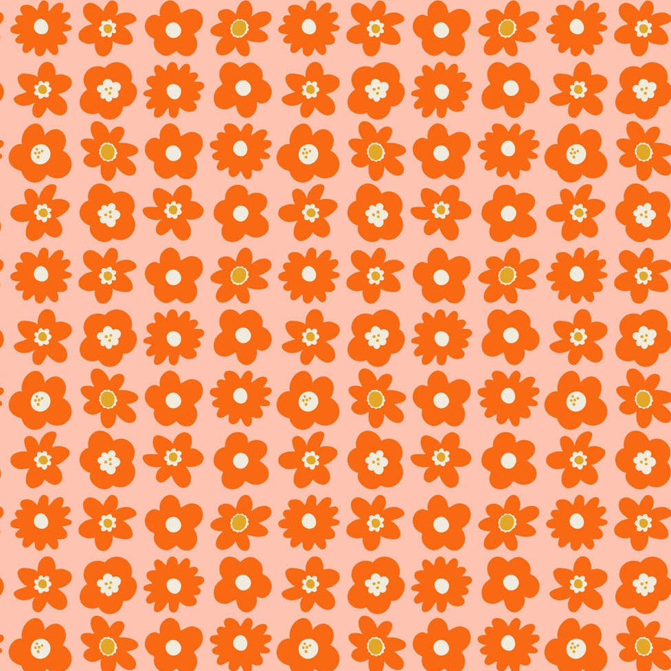 Joyful June Blooms Orange ½ yd-Fabric-Spool of Thread