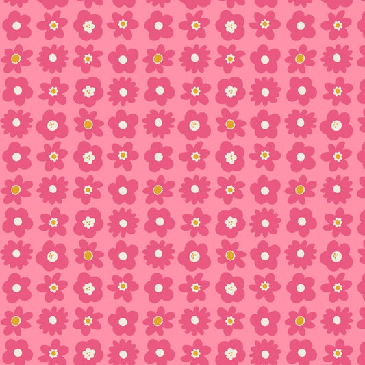 Joyful June Blooms Pink ½ yd-Fabric-Spool of Thread