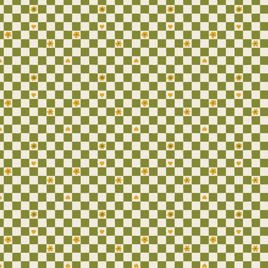 REMNANT Joyful June Checks Green - 2 yards-Fabric-Spool of Thread