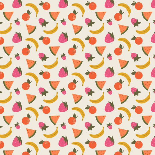 Joyful June Fruits Cream ½ yd-Fabric-Spool of Thread
