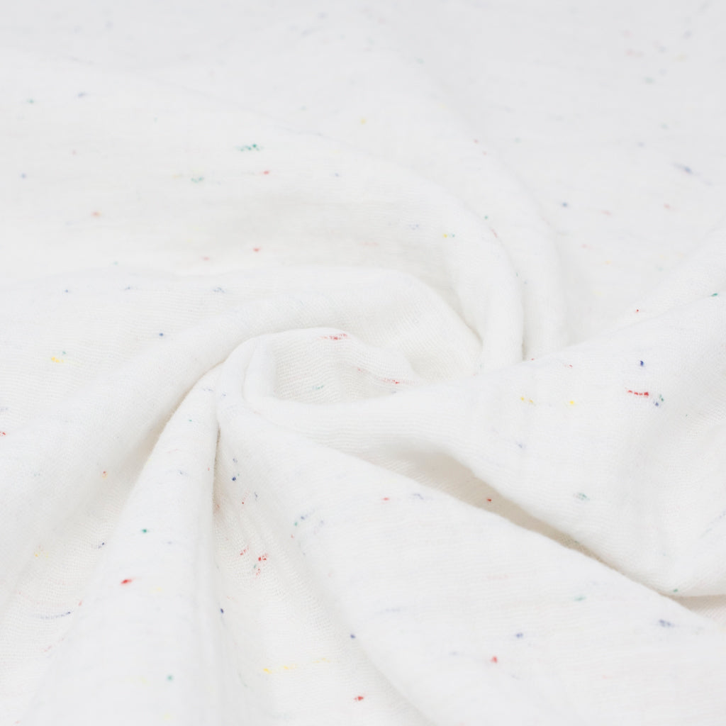 Kamano Cotton Double Gauze Funfetti Cream ½ yd-Fabric-Spool of Thread