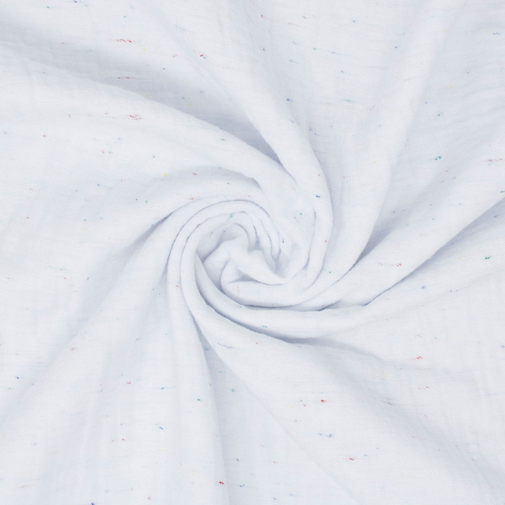 Kamano Cotton Double Gauze Funfetti Snow ½ yd-Fabric-Spool of Thread