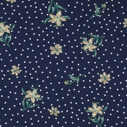 Kimberley Viscose Blossom Dot Dark Night Blue ½ yd-Fabric-Spool of Thread