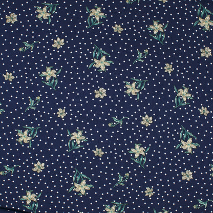 Kimberley Viscose Blossom Dot Dark Night Blue ½ yd-Fabric-Spool of Thread