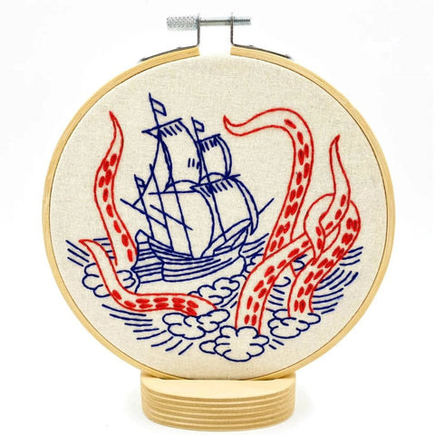 Kraken and Ship Complete Embroidery Kit-Notion-Spool of Thread