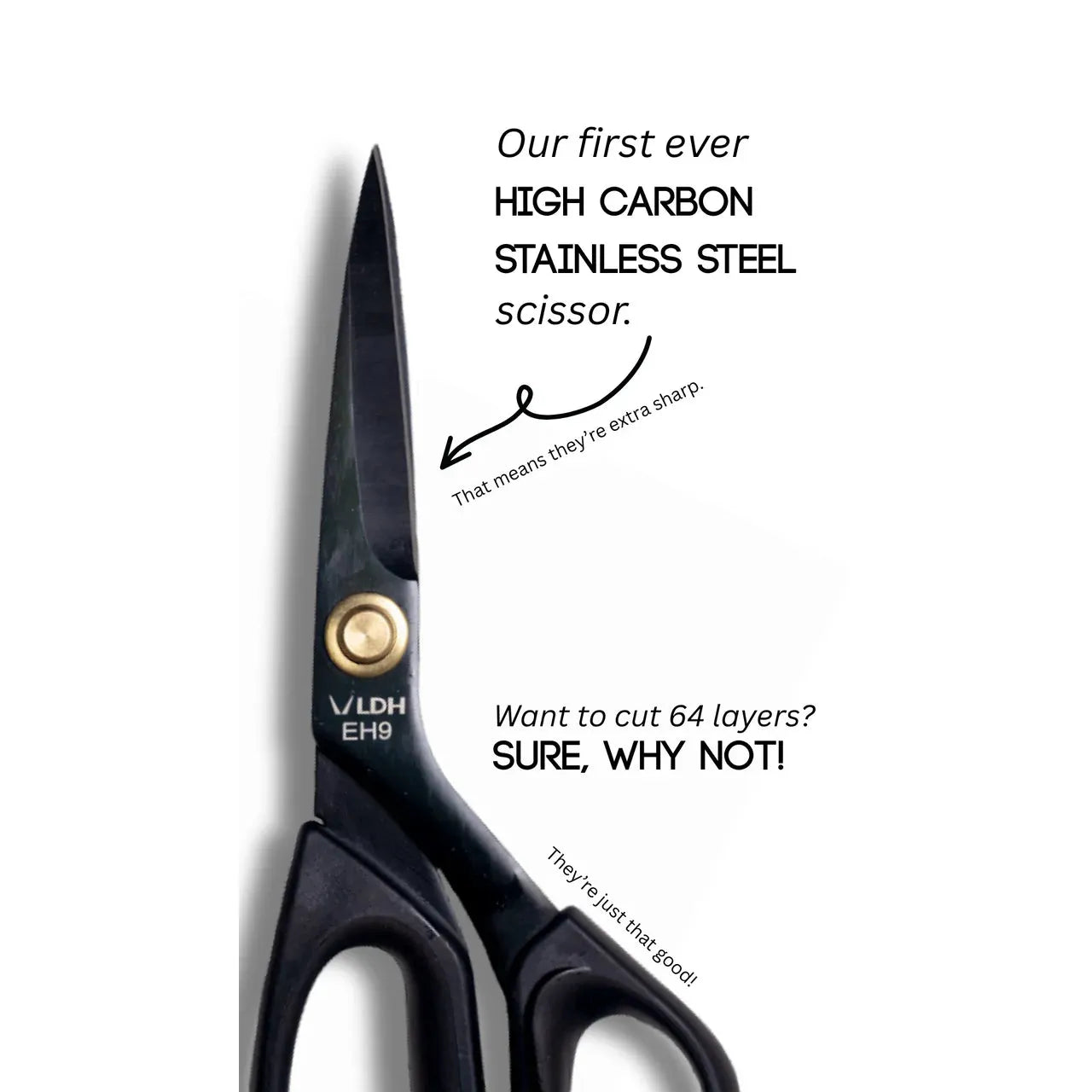 LDH 9" Midnight Edition Ergonomic Scissors-Notion-Spool of Thread