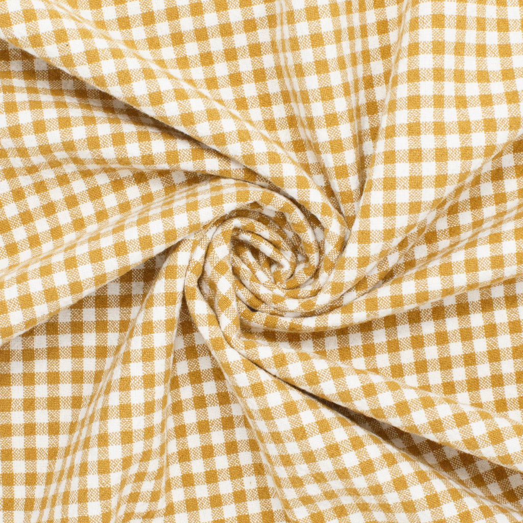 Lady Franklin Organic Cotton Gingham Dandelion ½ yd-Fabric-Spool of Thread