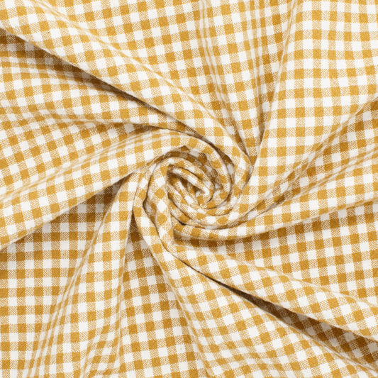 Lady Franklin Organic Cotton Gingham Dandelion ½ yd-Fabric-Spool of Thread